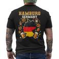 Hamburgo Alemania Souvenir Bandera Alemana Mapa Hamburgoacaciones Camiseta Hombre Estampado Espalda