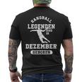 Handball Legends Are Born In December Birthday T-Shirt mit Rückendruck