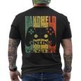 Handheld Gamer Nerd Online Gaming T-Shirt mit Rückendruck