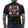 Happy 100 Days Of School Crayon Coquette Bow Enseignant Enfants T-shirt imprimé au dos