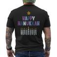 Happy Hanukkah Distressed Hanukkah T-Shirt mit Rückendruck