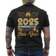 Happy New Year 2025 Loading Fireworks Champagne Lover T-Shirt mit Rückendruck