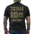 Hecho En 1944 80 Años Guerra Aniversarios Amigos Perfecto Camiseta Hombre Estampado Espalda