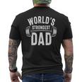 Hombre World's Strongest Dad Entrenamiento Gimnasio Día Del Padre Camiseta Hombre Estampado Espalda