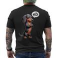 Humorvolle s Für Rauhaardackel Hundebesitzer Dickköpfiger Rauhaardackel Nö Dackel Hund Lustiges Hunde Schwarz U-Ausschnitt Kurzarm S Eu Klein Kind Casual T-Shirt mit Rückendruck