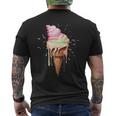 Ice Cream Melting Ice Cream Cone In Pastel Colours T-Shirt mit Rückendruck