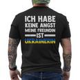 Ich Habe Keine Angst Meine Freundin Ist Ukrainer T-Shirt mit Rückendruck