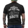 Ich Kam Sah Und Säte Chainsaw Lumberjack T-Shirt mit Rückendruck