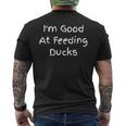 I'm Good At Feeding Ducks Men's Back Print T-Shirt