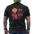 Inspiration And Hard Work Lightbulb Bright Percentage Men's Back Print T-Shirt