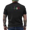 With Italian Heart Beat Ecg Pulse Italiano Italia T-Shirt mit Rückendruck