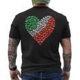 Italy Flag Heart Of Passion For Italy T-Shirt mit Rückendruck