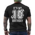 It's My 10Th Birthday Soccer Player 10Th Birthday Player Men's T-shirt Back Print