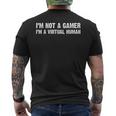 Juego Divertido No Soy Un Gamer Soy Unideojuegos Humanosirtuales Camiseta Hombre Estampado Espalda
