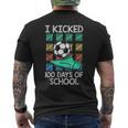 I Kicked 100 Days Of School Soccer Player Sports 100Th Day Men's T-shirt Back Print
