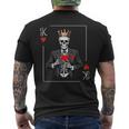 King Of Hearts Skeleton Card Valentines Matching Couple Men Men's T-shirt Back Print