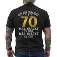 Krisige 70 Mal Knackt Es Hier Mal Da 70 Birthday S T-Shirt mit Rückendruck