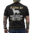 Lab Makes Everything Better White Labrador Retriever Men's Back Print T-Shirt