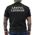 Lawful Lesbian Queer Gay Alignment Meme Neutral Evil Tshirt Men's Back Print T-Shirt