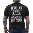 Level 18 Geburtstag Junge Gamer Mann Dekoolljährig 2007 T-Shirt mit Rückendruck