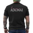 Love Adonai Religious Inspirational Christian Jewish Faith Men's Back Print T-Shirt