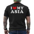I Love My Asia I Heart My Asia Men's Back Print T-Shirt