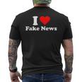 I Love Fake News T-Shirt mit Rückendruck