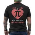 Love Is Like Pi Valentines Math Teacher Pi Day Men's Back Print T-Shirt