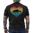 I Love Platypus Silhouette Heart Wilderness Australia T-Shirt mit Rückendruck