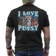 I Love Pussy Cat T-Shirt mit Rückendruck