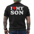 I Love My Son Heart T-Shirt mit Rückendruck