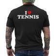 I Love Tennis Herz T-Shirt mit Rückendruck