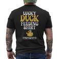 Lucky Duck Feeding Shirt Men's Back Print T-Shirt