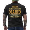 Marco With First Name Slogan T-Shirt mit Rückendruck