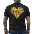 Master Builder Block Brick Building Heart Valentines Day Boy Men's T-shirt Back Print