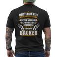 Master Of The Yeast And Mr Over The Carbohydrates Bakers T-Shirt mit Rückendruck