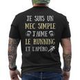 Mec Simple Running Apéro Homme Humour Course À Pied Cadeau T-shirt imprimé au dos