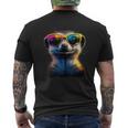 Meerkat With Sunglasses Colourful Popart Cute Meerkat T-Shirt mit Rückendruck