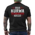 Mein Kurwa Kommton Ganzem Herz Polen Kurwa T-Shirt mit Rückendruck