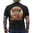 Meowdy Cat Meow Cowboy Hat Country Music Texas T-Shirt mit Rückendruck