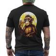 Mono Bebiendo Cerveza Bebedor De Cerveza Divertido Gorila Borracho Sim Camiseta Hombre Estampado Espalda