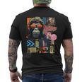 Mono Frontprint Arte Gráfico Animal Obra De Arte Monkey Camiseta Hombre Estampado Espalda