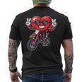 Motocross Heart Dirt Bike Valentines Day Motorcycle Boys Men's T-shirt Back Print