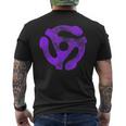 Music Turntable Record Dj Purple 45 Rpm Adapter Camiseta Hombre Estampado Espalda