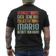 Name Mario -Erneigt Euch Seine Majestät Mario T-Shirt mit Rückendruck