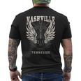Nashville Tennessee Alas De Guitarraintage Sin Mangas Camiseta Hombre Estampado Espalda