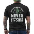 Ne Pas Connaître Les Mots Ne M'a Jamais Empêché De Chanter De La Musique T-shirt imprimé au dos