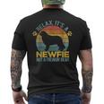 Newfoundland Dog Newfie Owner Retro Vintage Men's Back Print T-Shirt