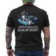 Offizielles Schlaf Boston Terrier Hund Hunde Liebhaber T-Shirt mit Rückendruck