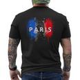 París Francia Bandera Recuerdos Recuerdos París Ciudad Del Amor Francia Camiseta Hombre Estampado Espalda